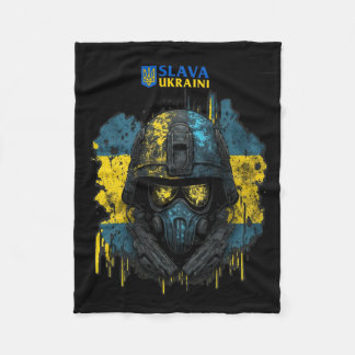 Slava Ukraini -glory To Ukraine Fleece Blanket