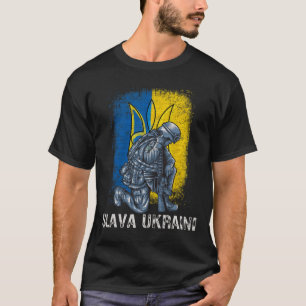 Slava Ukraini Glory To Ukraine Pro Ukraine Trident T-Shirt