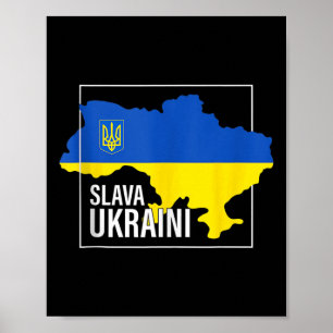 Slava Ukraini Glory To Ukraine Shirt I Stand With  Poster