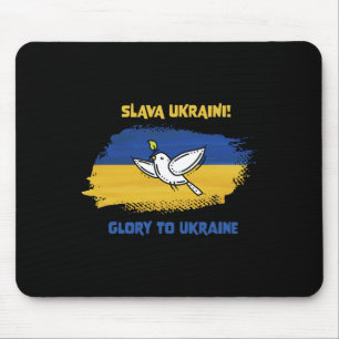 Slava Ukraini Glory To Ukraine Ukrainian Flag Peac Mouse Mat