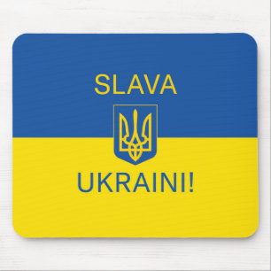 Slava Ukraini glory Ukraine war peace symbol patri Mouse Mat