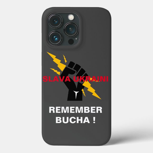 SLAVA UKRAINI REMEMBER BUCHA Case-Mate iPhone CASE (Back)