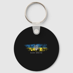 Slava Ukraini Shirt Ukrainian Flag Ukraine Tryzub Key Ring