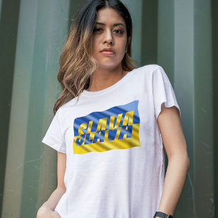Slava Ukraini Slava Ukraine Glory to Ukraine Peace T-Shirt