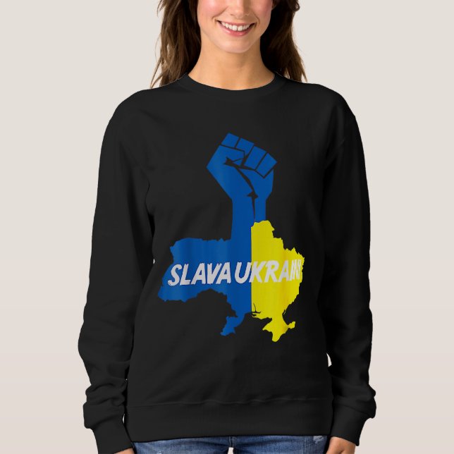 Slava Ukraini Solidarity   Sweatshirt (Front)