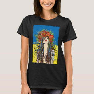Slava Ukraini Ukraine Flowers Ukrainian Patriotic T-Shirt
