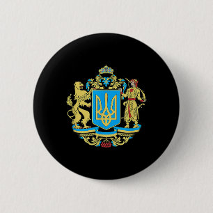 Slava Ukraini Ukraine Logo Ukrainian Gifts Apparel 6 Cm Round Badge