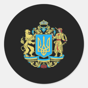 Slava Ukraini Ukraine Logo Ukrainian Gifts Apparel Classic Round Sticker