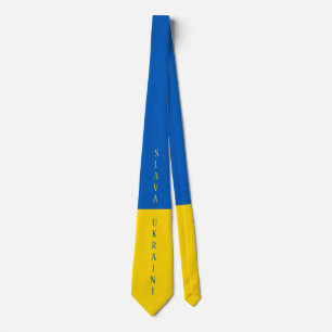 Slava Ukrainian Glory to Ukraine flag Tie