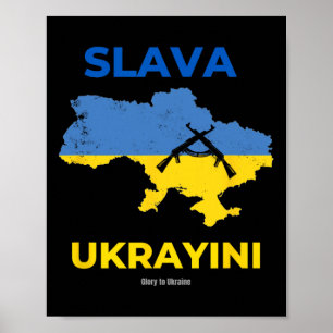 Slava Ukrayini Glory To Ukraine  Poster