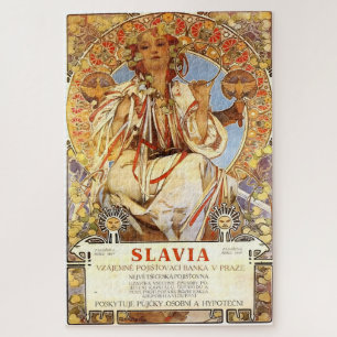 Slavia by Alphonse Mucha Jigsaw Puzzle