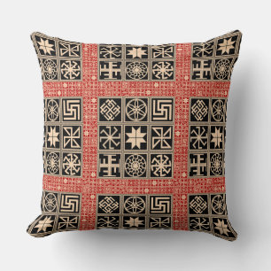 Slavic Amulet Signs Throw Pillow