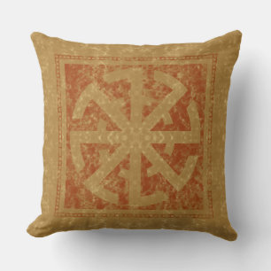Slavic Amulet Signs Throw Pillow VI
