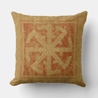 Slavic Amulet Signs Throw Pillow VI
