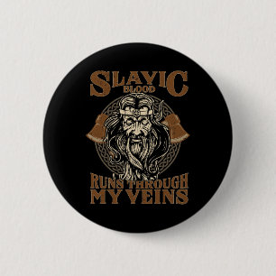 Slavic Celestial Being Craftsmanship Pagan Slavs P 6 Cm Round Badge