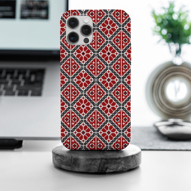 Slavic Ethnic Embroidery, Balkan Traditional iPhone Case (Creator Uploaded)