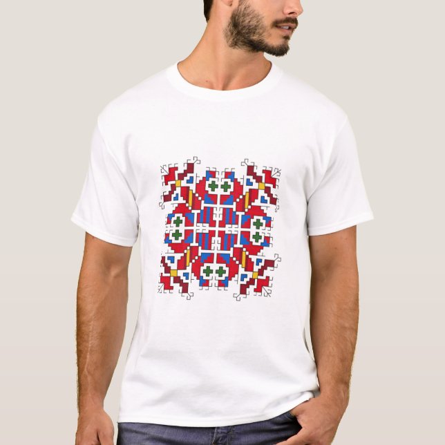 SLAVIC FOLK MOTIF  T-Shirt (Front)