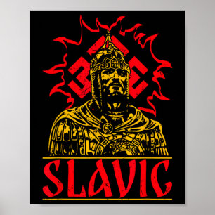 Slavic Ornament Pagan Ancient Ukraine Russia Mytho Poster