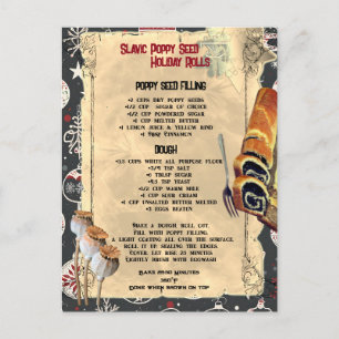 Slavic Poppy Seed Roll Recipe   Postcard