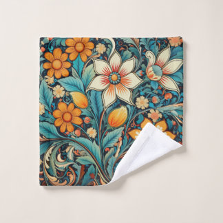 Slavic Splendor: Blooms of Heritage Wash Cloth