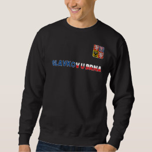 Slavkov U Brna Czech Republic Heart Flag Coat Arm Sweatshirt