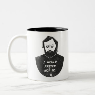 Slavoj Zizek - I would prefer not to Two-Tone Coffee Mug