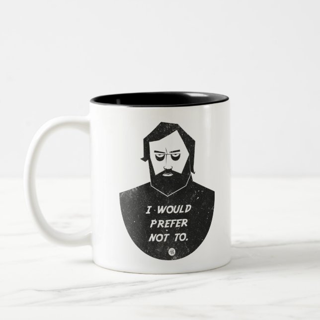 Slavoj Zizek - I would prefer not to Two-Tone Coffee Mug (Left)