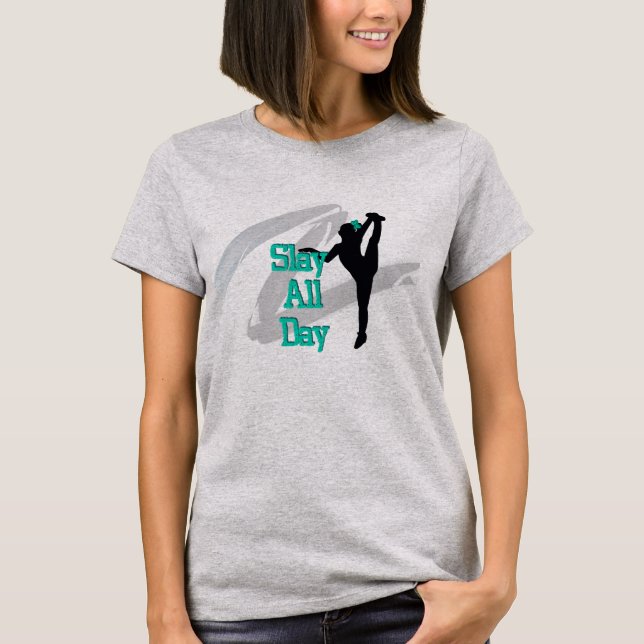 Slay all day cheer shirt (Front)