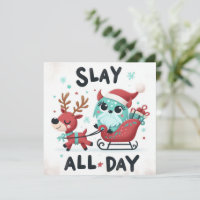 Slay all day cute fluffy Santa sleigh