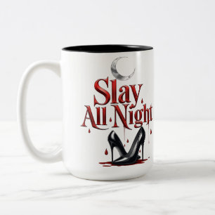 Slay All Night Tee Two-Tone Coffee Mug
