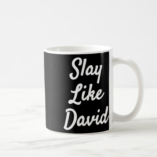 Slay Like David Christianity Bible Gift  Coffee Mug (Right)