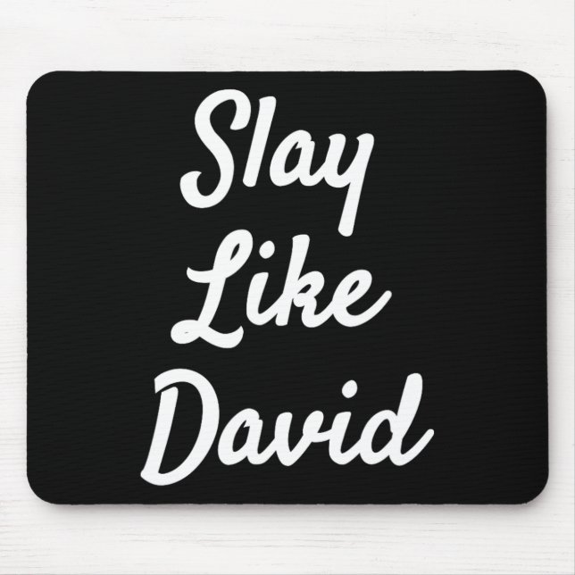 Slay Like David Christianity Bible Gift  Mouse Mat (Front)