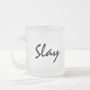 Slay Modern Trendy Frosted Glass Coffee Mug