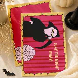 Slay The Night Away Cute Grim Reaper Halloween Invitation
