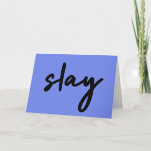 Slay   Urban Blue Modern Trendy Stylish Minimalist Card