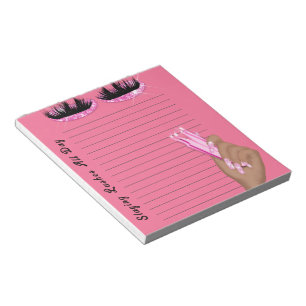 Slaying Lashes All Day Customise Lash Tech Notepad