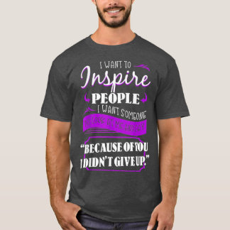 SLE Awareness Lupus Butterfly Rash Cure Purple Rib T-Shirt