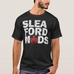 Sleaford Mods WhiteRed Worn Look T-Shirt