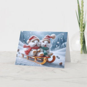 Sled Bunnies Card