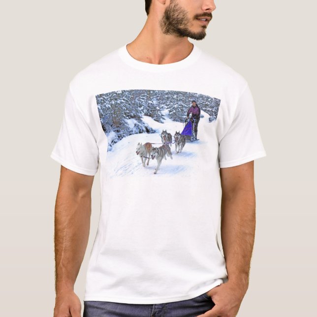 Sled Dog Racing T-Shirt (Front)