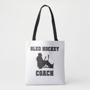 Sled Hockey Coach Tote Bag