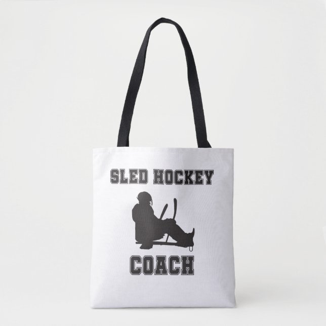 Sled Hockey Coach Tote Bag (Front)