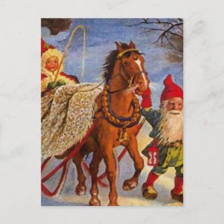 “Sled Ride at Night” by Jenny Nystrom Postcard