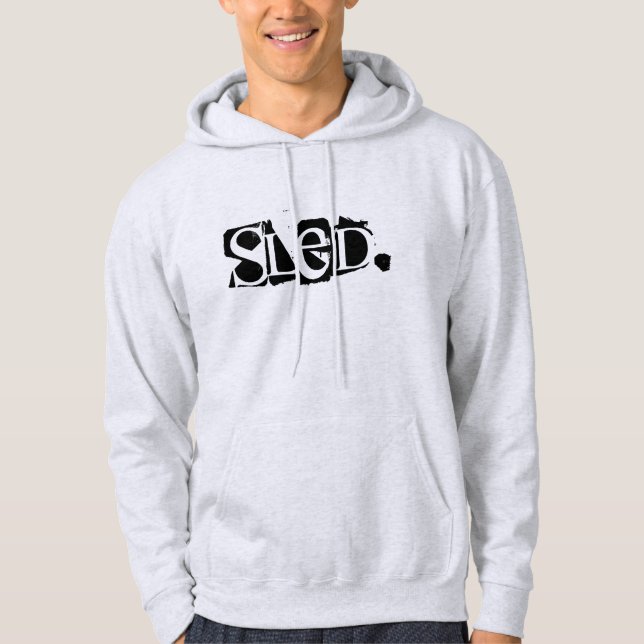 "Sled" Upper Peninsula "the 906" snowmobile hoodie (Front)