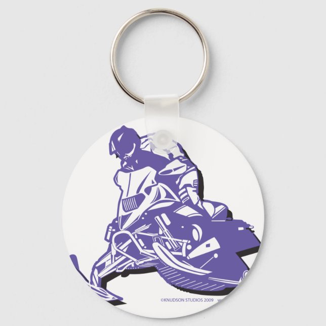 SLEDDER-Purp Key Ring (Front)