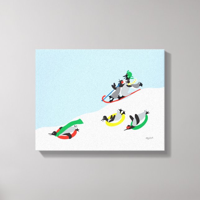 Sledding 11x14 Canvas Print (Front)