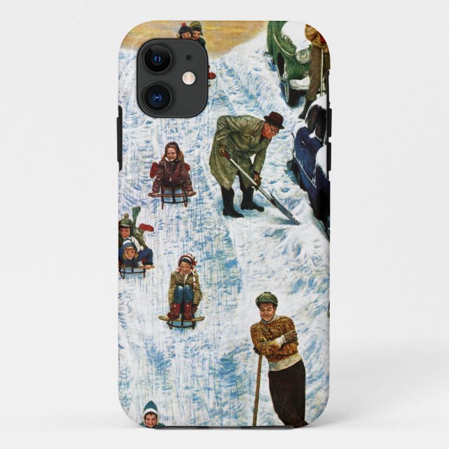 Sledding and Digging Out Case-Mate iPhone Case (Back)