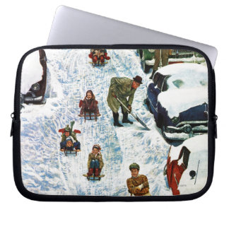 Sledding and Digging Out Laptop Sleeve
