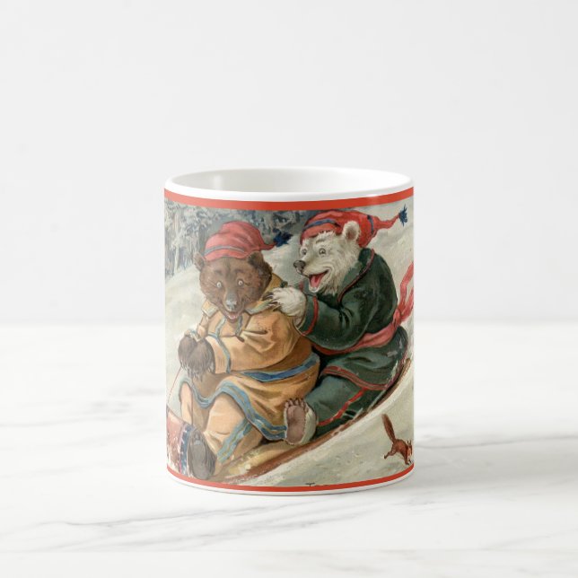 Sledding Bears Coffee Mug (Center)