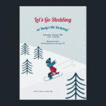 Sledding Birthday Party Invitation<br><div class="desc">A winter-theme birthday party invitation to a sledding celebration. (Christmas vector created by freepik - www.freepik.com). The card is easy to customise with your wording, font, font colour and paper shape options. Not exactly what you're looking for? All our products can be custom designed to meet your needs at no...</div>